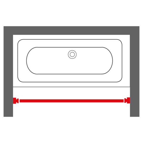 Sealskin Teleskop-Duschvorhangstange 255 cm Weiß