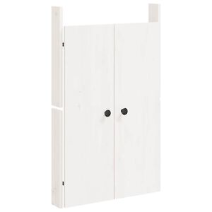 vidaXL T&uuml;ren f&uuml;r Outdoor-K&uuml;che MEPPEL Wei&szlig; 50x9x82 cm Massivholz Kiefer