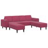 vidaXL Wohnzimmer Couch 3 pcs Weinrot