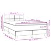 vidaXL Boxspringbett mit Matratze Dunkelblau 120x210 cm Samt