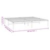 vidaXL Bettgestell Metall Schwarz 183x213 cm