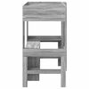 vidaXL Etagenbettgestell mit Schreibtisch Graues Sonoma 98,5 x 200 cm