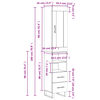 vidaXL Highboard R&auml;uchereiche 34,5x34x180 cm Holzwerkstoff