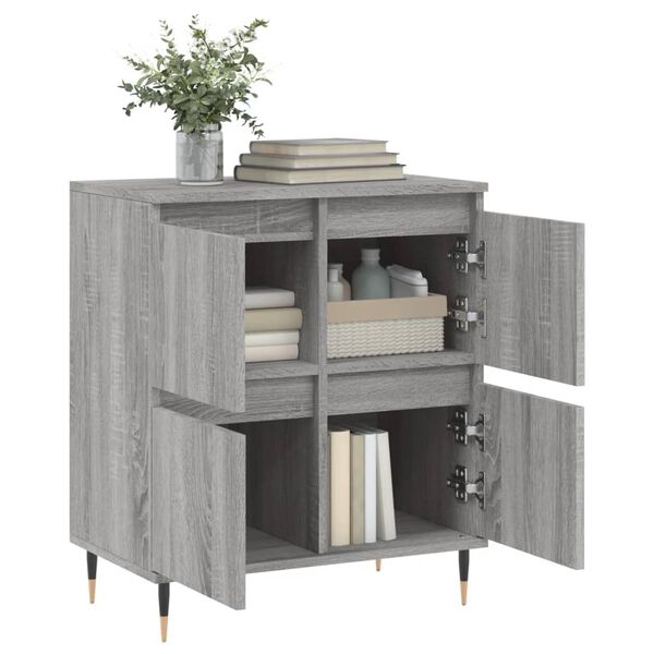 vidaXL Sideboard Grau Sonoma 60x35x70 cm Holzwerkstoff