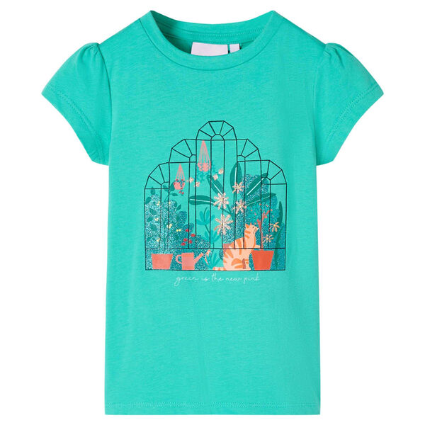 Kinder-T-Shirt Minzgr&uuml;n 140