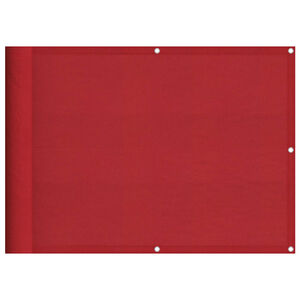 vidaXL Balkon-Sichtschutz Rot 75x800 cm 100 % Polyester-Oxford