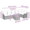 vidaXL Gartensofa-set Braun Poly-Rattan