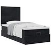 vidaXL Ottoman-Bett mit Matratzen Schwarz 90x200 cm Samt