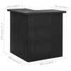 vidaXL Eck-Bartisch Schwarz 100x50x105 cm Poly Rattan