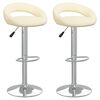 vidaXL Barhocker 2 Stk. Creme Kunstleder