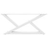 vidaXL Couchtischbeine 2 Stk. Wei&szlig; 70x(30-31,3) cm Stahl