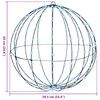 vidaXL Ball mit 384 LEDs 2 pcs Kaltwei&szlig; 59,5 x 59,5 x 63 cm Metall