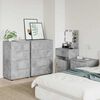vidaXL Stauraumschr&auml;nke 2 pcs Beton Grau 60 x 48 x 105 cm
