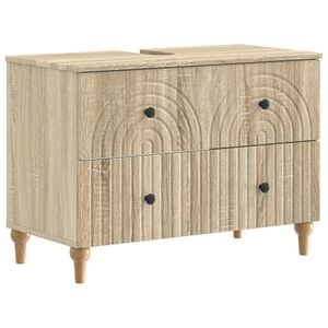 vidaXL Waschbeckenschrank ALKMAAR Sonoma-Eiche 82 x 41 x 59 cm