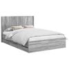 vidaXL Bettgestell mit Stauraum und Kopfteil Sonoma-Grau 120 x 190 cm