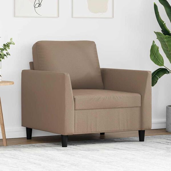 vidaXL Sessel Cappuccino-Braun 60 cm Kunstleder