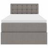 vidaXL Aufbewahrungsbett mit Matratze Taupe 90 x 190 cm Holzwerkstoff