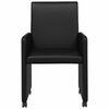 vidaXL Esszimmerst&uuml;hle mit Rollen 2 pcs Schwarz 57 x 66 x 94 cm