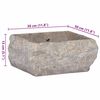 vidaXL Waschbecken Grau 30x30x13 cm Marmor