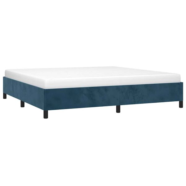 vidaXL Bettgestell ohne Matratze Dunkelblau 200x200 cm Samt