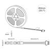 vidaXL LED Streifen 2 pcs Schwarz und Transparent 750 mm