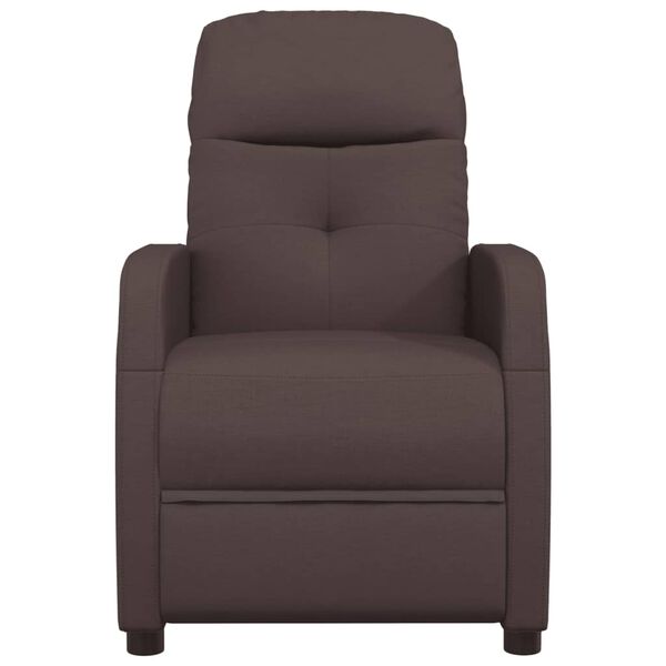 vidaXL Massagesessel Dunkelbraun Stoff