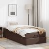 vidaXL Ottoman-Bett mit Matratze Braun 100x200 cm Kunstleder