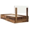 vidaXL Bettrahmen mit Kopfteil Altholz 90 x 190 cm Holzwerkstoff