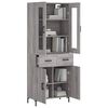 vidaXL Highboard Grau Sonoma 69,5x34x180 cm Holzwerkstoff