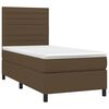 vidaXL Boxspringbett mit Matratze Dunkelbraun 90x200 cm Stoff