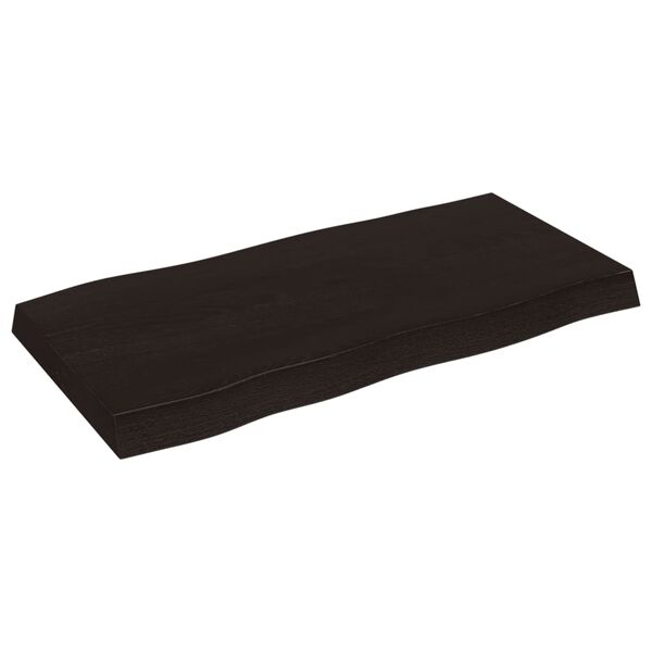 vidaXL Tischplatte 80x40x(2-6) cm Massivholz Behandelt Baumkante