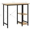 vidaXL Computertisch Schwarz und Eiche Hell 80x40x72 cm MDF und Metall