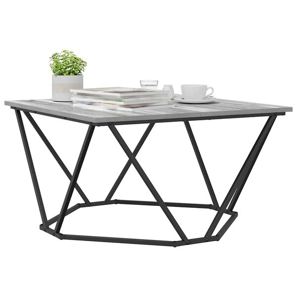 vidaXL Couchtisch Graues Sonoma 80 x 80 x 45 cm