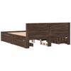 vidaXL Bettgestell mit Kopfteil Braun Eichen-Optik 160x200 cm