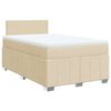 vidaXL Boxspringbett mit Matratze Creme 120x200 cm Stoff