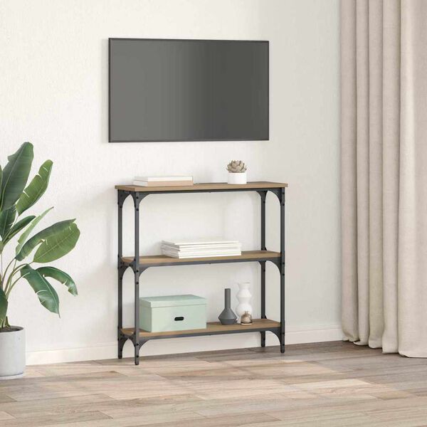 vidaXL Konsolentisch Artisan-Eiche 75 x 22,5 x 75 cm Holzwerkstoff