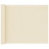 vidaXL Balkon Sichtschutz Creme 75x500 cm HDPE