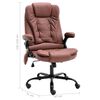 vidaXL B&uuml;rostuhl mit Massagefunktion Hellbraun Wildleder-Optik