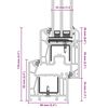 vidaXL Kellerfenster "RISOR" 80x60 cm Drehkipp DIN Links Anthrazit