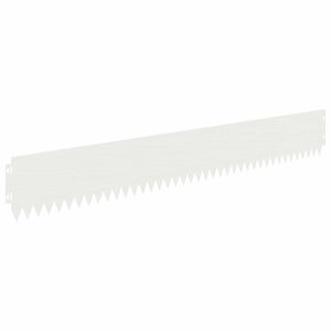 vidaXL Rasenkante 10 stk. 103 x 15 cm Stahl Wei&szlig;