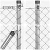 vidaXL Zaunpfosten Silber 10 x 0,8 m (40 x 40 mm Gitter) Stahl