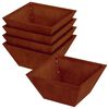 vidaXL Garten-Pflanzgef&auml;&szlig; 5 pcs Rostig 35 x 35 x 15 cm Wetterfeststahl