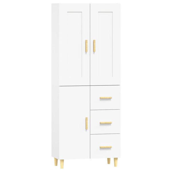 vidaXL Highboard Wei&szlig; Holzwerkstoff