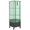 vidaXL Gartenplanter mit Gew&auml;chshausabdeckung und R&auml;dern Braun PP