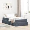 vidaXL Aufbewahrungsbett mit Matratze Dunkelgrau 100 x 200 cm Samt