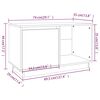 vidaXL TV-Schrank Weiß 74x35x44 cm Massivholz Kiefer