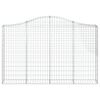 vidaXL Gabionen mit Hochbogen 25Stk. 200x30x120/140cm Verzinktes Eisen