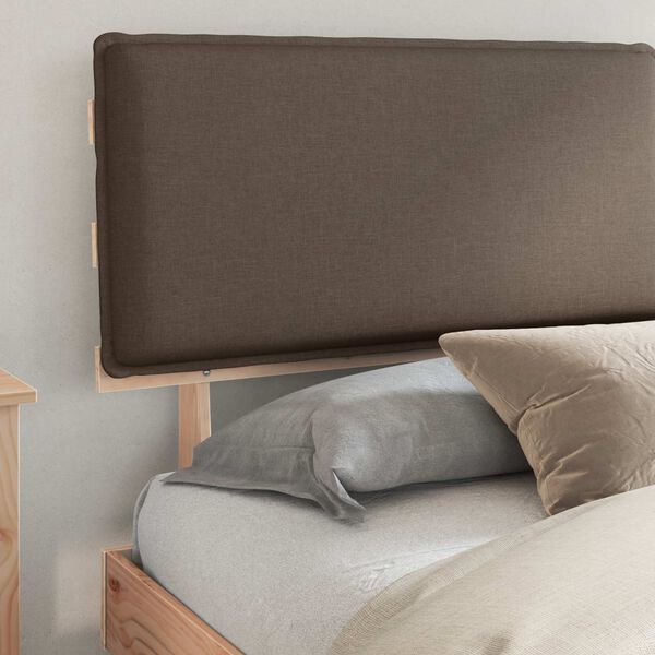 vidaXL Bettgestell mit gepolstertem Kopfteil Taupe 180 x 200 cm