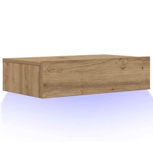 vidaXL TV-Schrank mit LED-Leuchten Artisan-Eiche 60x35x15,5 cm