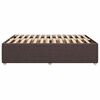 vidaXL Bettgestell ohne Matratze Dunkelbraun 140x190 cm Stoff